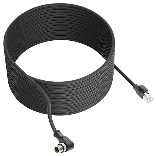 Alvin's Cables M12 X-Code 8 Pin Male to RJ45 Ethernet Cable