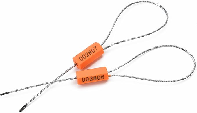 100PCS Steel Cable Seals Metal Security Seal Numbered Metal Truck Trailer Seals