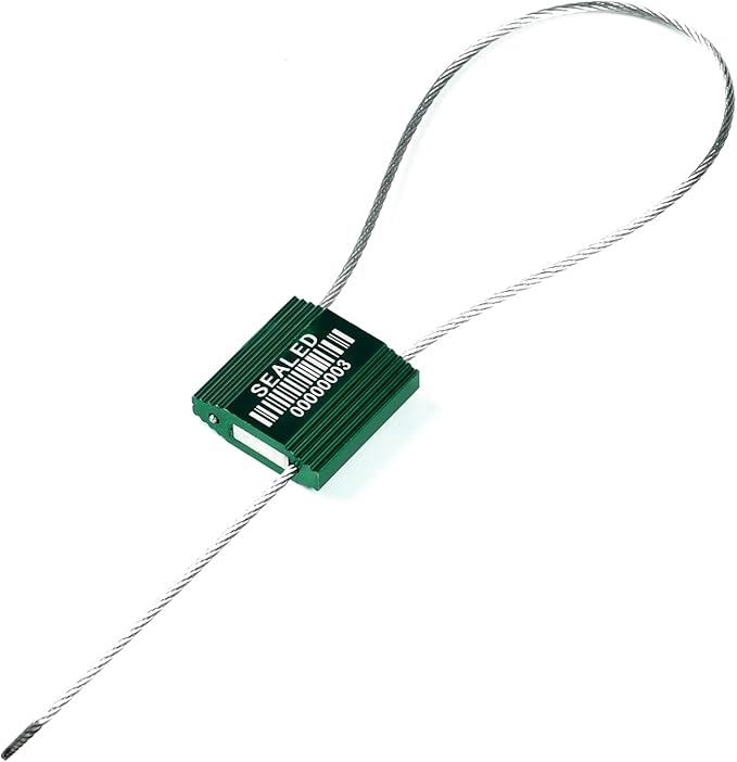 100 Green Steel Cable Seals