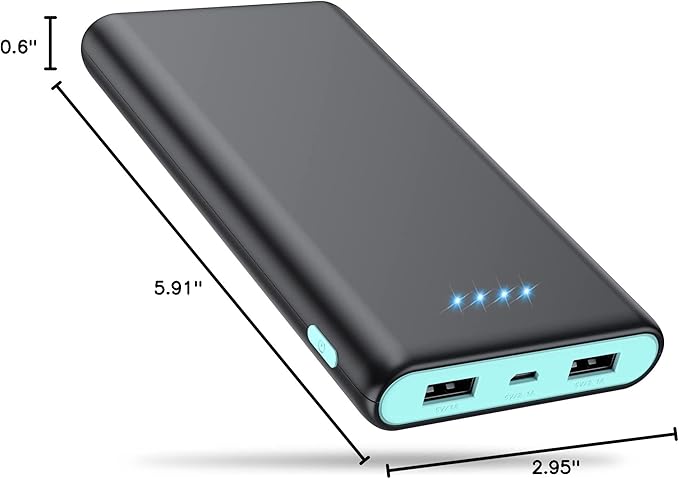 Portable Charger Power Bank 25, 5V/3A USB C in&Out Fast Phone Charging