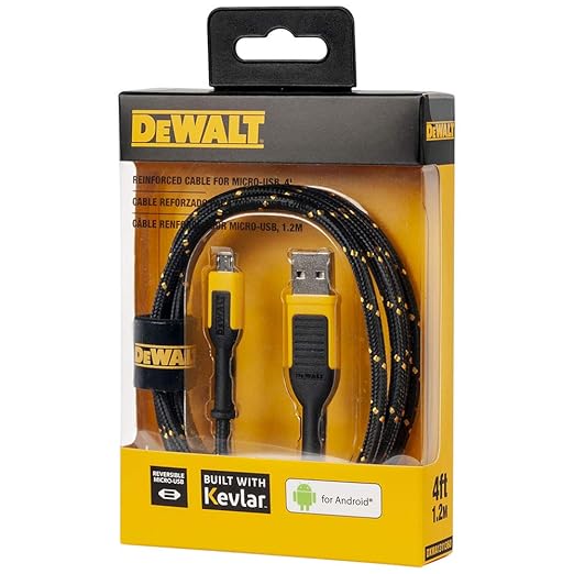 DEWALT Micro-USB to USB CableReinforced Braided Micro-USB Cable, USB to