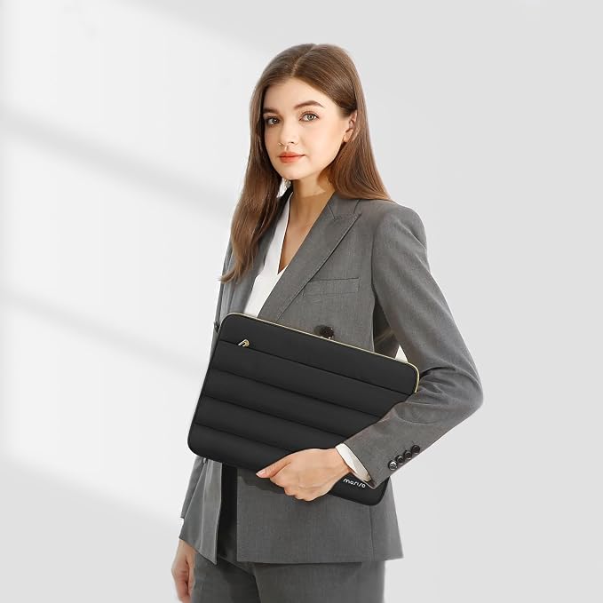 MOSISO 17-17.3 inch Laptop Case, 17.3 inch Puffy Laptop Sleeve Compatible