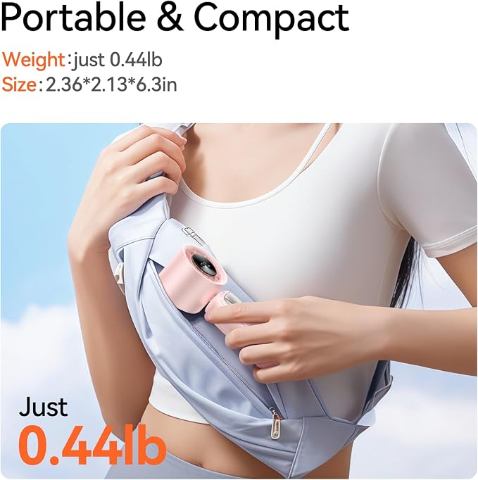 3-in-1 Portable Handheld Turbo Fan-100 Speeds, 15000 RPM, 10Hrs Cooling