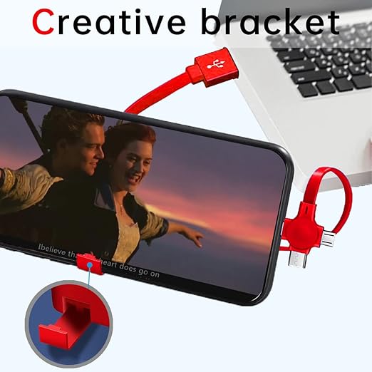 6 Pcs 3 in 1 Retractable Multi Chargers Cable