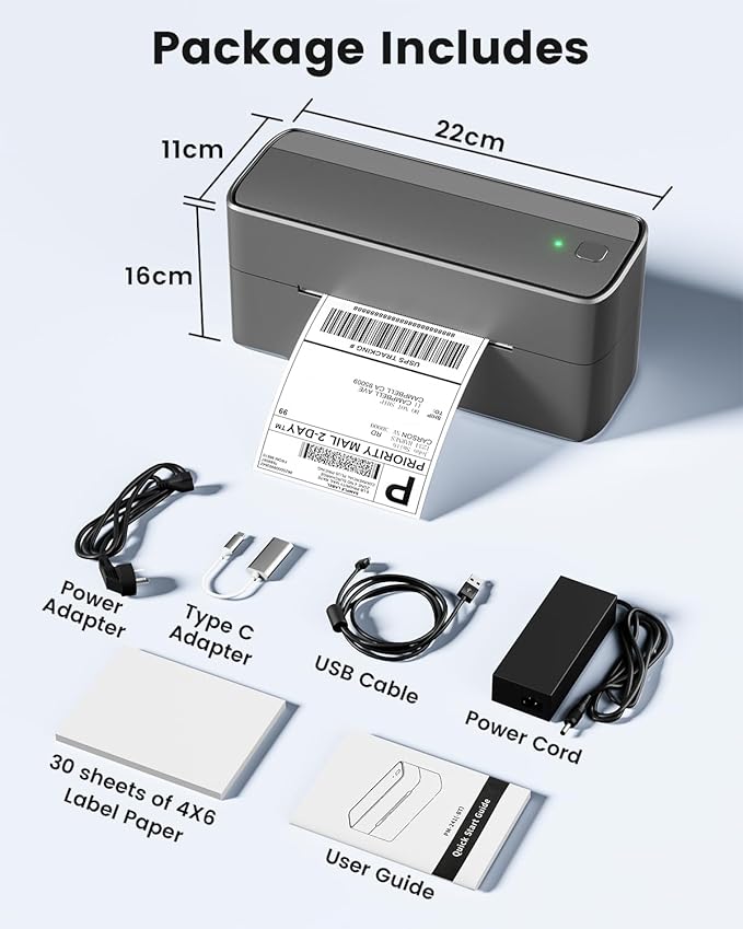 Phomemo Bluetooth Shipping Label Printer, 241BT 4X6 Wireless Thermal Printer