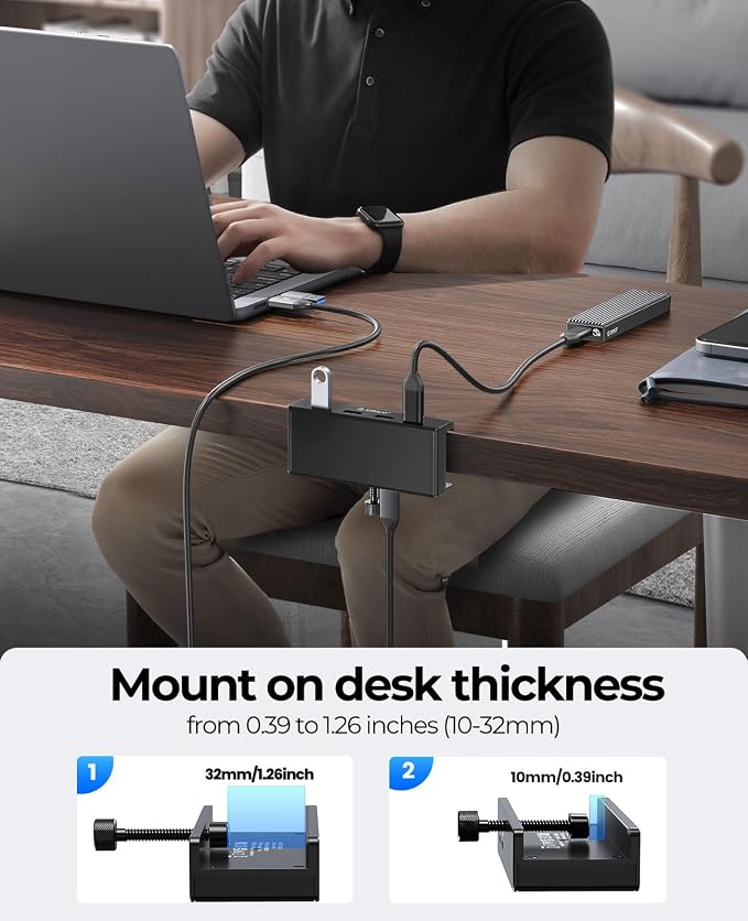 ORICO USB Hub 3.0, Clamp USB Hub