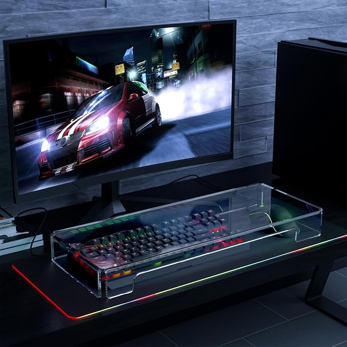Acrylic Computer Keyboard Cover, Mechanical Keyboard Dust Cover PC Keyboard Cat