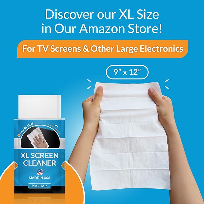 Screen Cleaner Wipes by iCloth – Individually Wrapped – Travel Size –