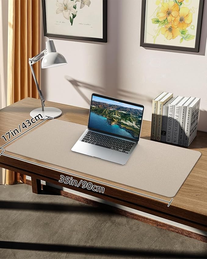 Non-Slip Desk mat, PULeather Desk Pad Protector, Office Desk Mat, Large Mouse