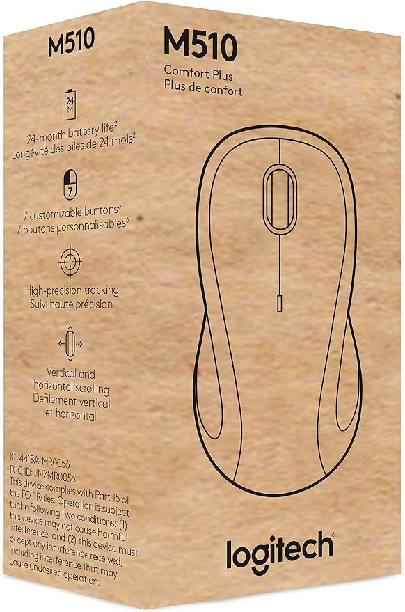 Logitech M510 Wireless Mouse, Mouse