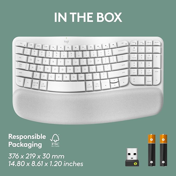 Logitech Wave Keys Wireless Ergonomic Keyboard
