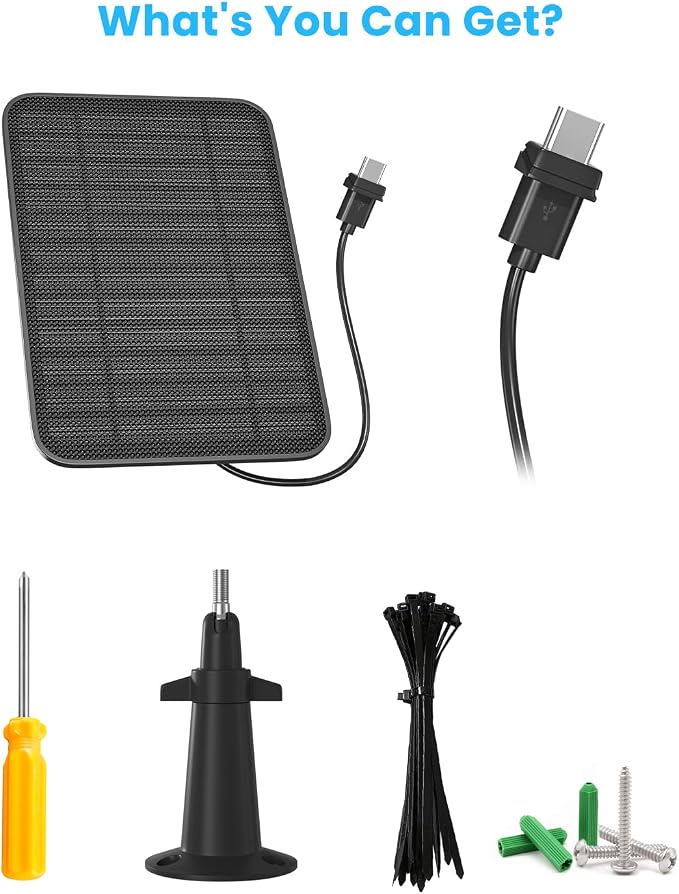 5W Solar Panel for Blink Camera Outdoor, Solar Panel Charger