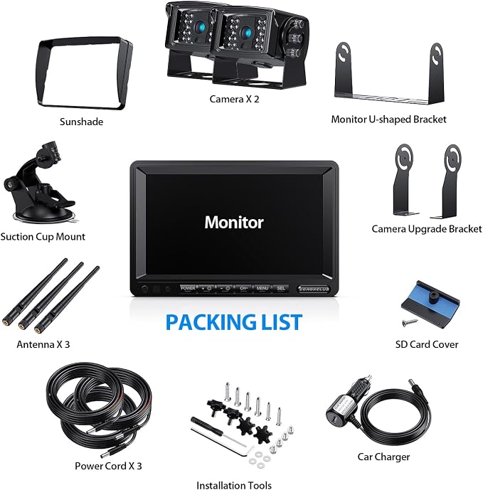 1080P FHD Digital Wireless Backup Camera System Kit