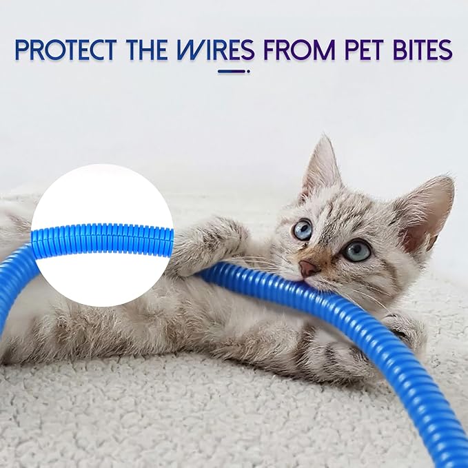 Split Wire Loom Tubing, 25ft Cord Protectors from Pets No Chew, Flexible Wire
