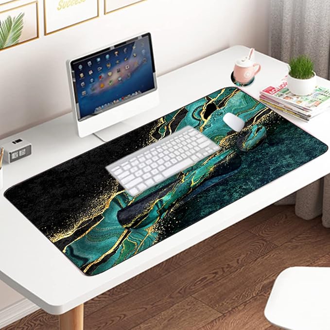 Keyboard Mouse Pad Set, Extended Mouse Pad+Keyboard Wrist Rest Support