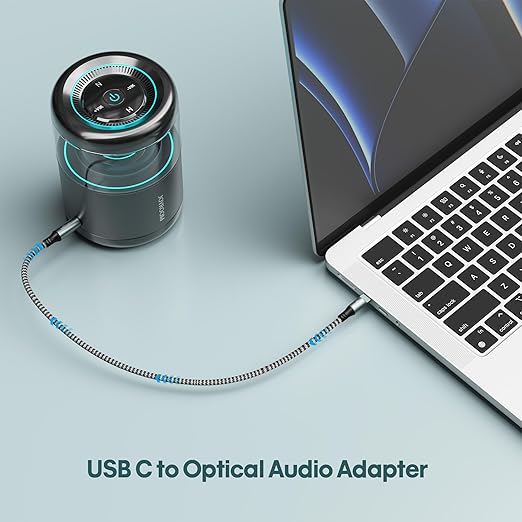 Adoreen Unidirectional USB C to Toslink Digital Optical Audio Cable 4 Ft