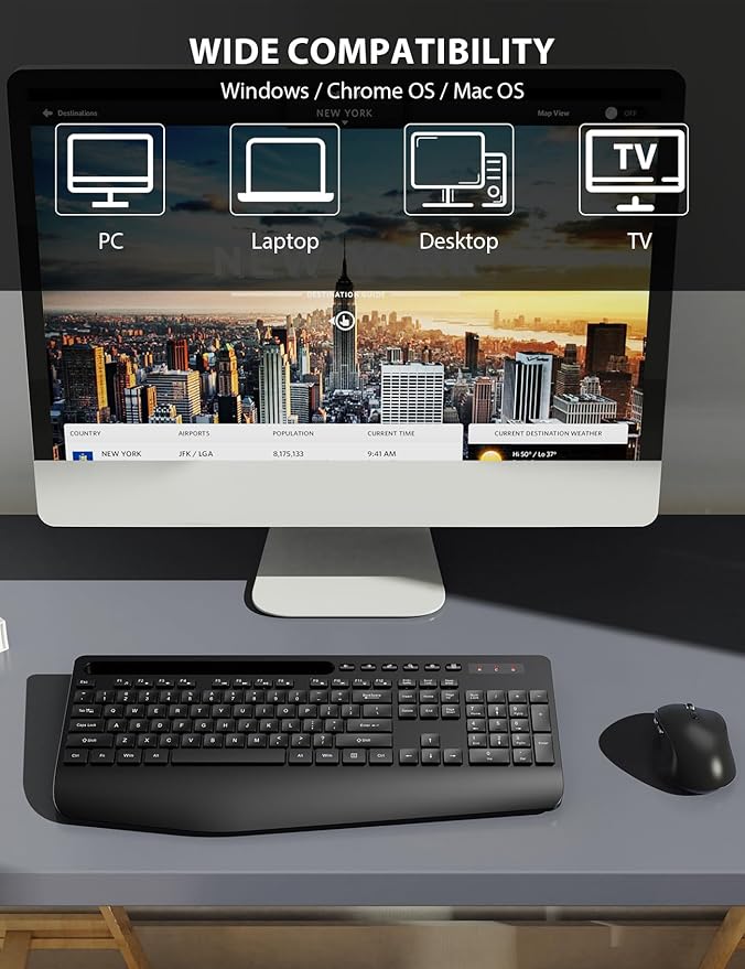 Wireless Keyboard and Mouse Combo