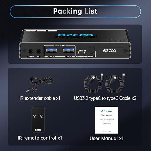 4K@120Hz USB-C HDMI2.1 KVM Switch