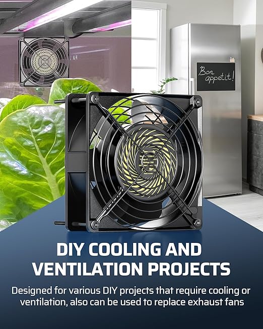 DEWENWILS 120V AC Fan, Waterproof Exhaust Fan 120mm, 18W 2850RPM 90CFM