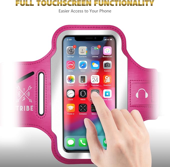 TRIBE Running Phone Holder Armband. iPhone & Galaxy Cell Phone Sports Arm Bands