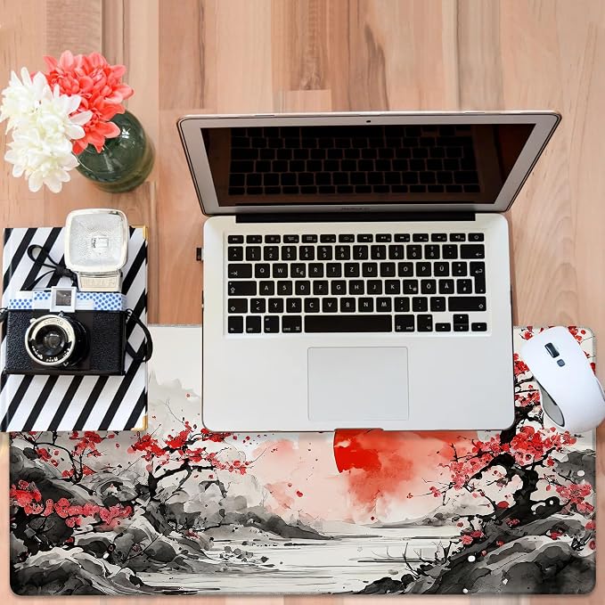 Large Mouse Pad Ink Painting Gaming Desk Pad Computer Keyboard Non-Slip