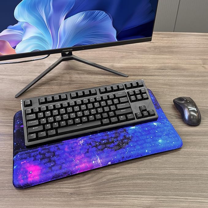 Computer Keyboard Stand with Wrist Rest, Ergonomic Tilted Keyboard Holder