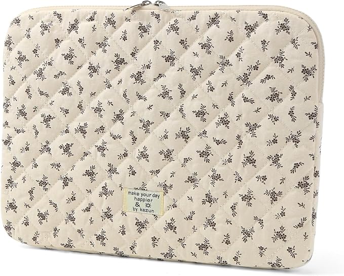 Puffy Laptop Sleeve 13-15.6 Inch Cute Quilted Laptop Protective Case Padded