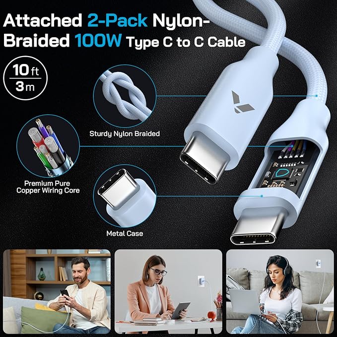 45W Super Fast Charger USB C, 45 Watt Type-C Android Phone Charger Fast
