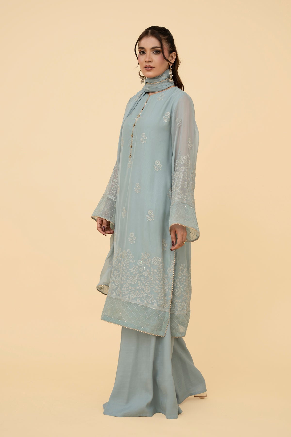 EMBROIDERED CHIFFON 3 PCS (UNSTITCHED)