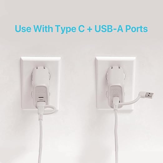 BLACK+DECKER USB C Multi Charging Cable, Fast Multi Charger Cable w/Adapter