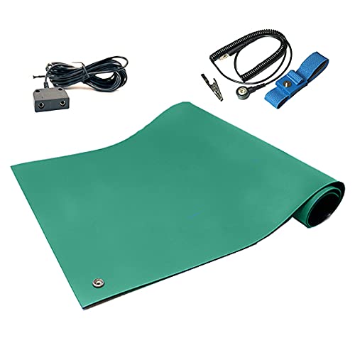 RubberStat Dual Layer ESD Compliant Workstation Rubber Table Mat Kit, Cell