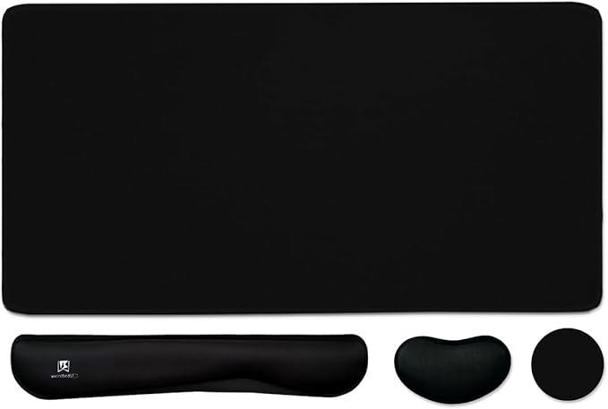 4-in-1 Large Gaming Mouse Pad, Keyboard Wrist Rest Pad & Wrist Support Mousepad
