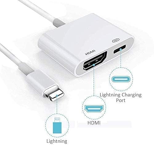 Apple MFi Certified Lightning to HDMI Digital AV Adapter 1080P HD Video HDMI