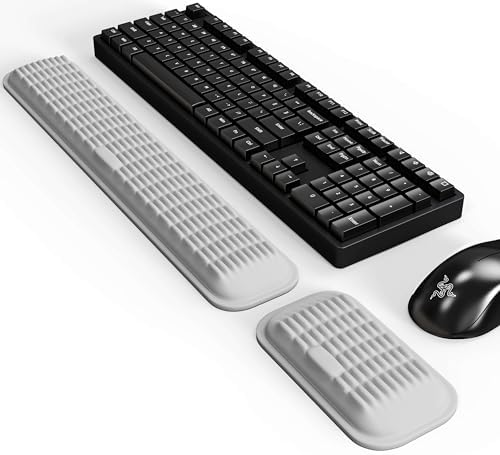MEKASS Ergonomic Wrist Rest for Keyboard and Mouse, Soft Memory Foam Keyboard