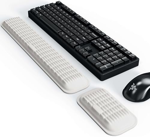 MEKASS Ergonomic Wrist Rest for Keyboard and Mouse, Soft Memory Foam Keyboard