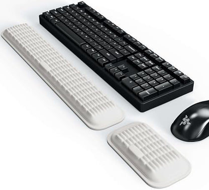 MEKASS Ergonomic Wrist Rest for Keyboard and Mouse, Soft Memory Foam Keyboard