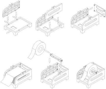 Rollo Thermal Label Holder for Rolls and Fan-Fold Labels
