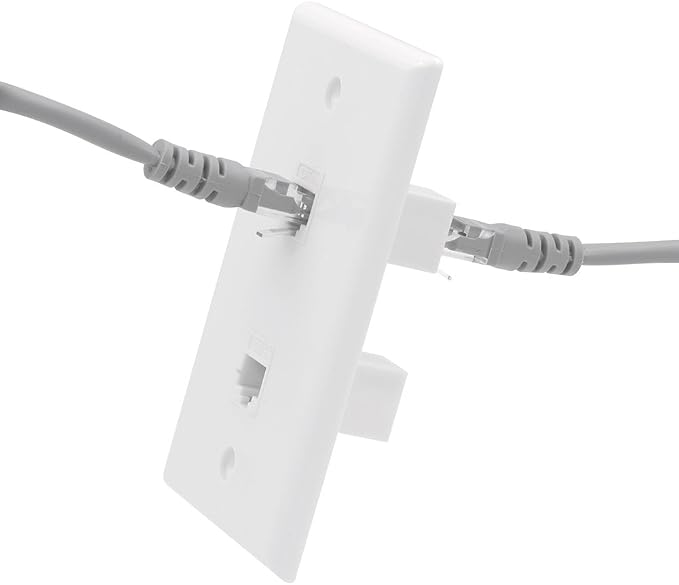 VCE 2-Port Ethernet Wall Plate, CAT6 Wall Plate and Jack, RJ45 Keystone Wall
