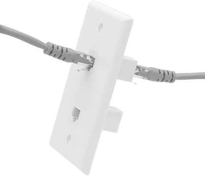 VCE 2-Port Ethernet Wall Plate, CAT6 Wall Plate and Jack, RJ45 Keystone Wall