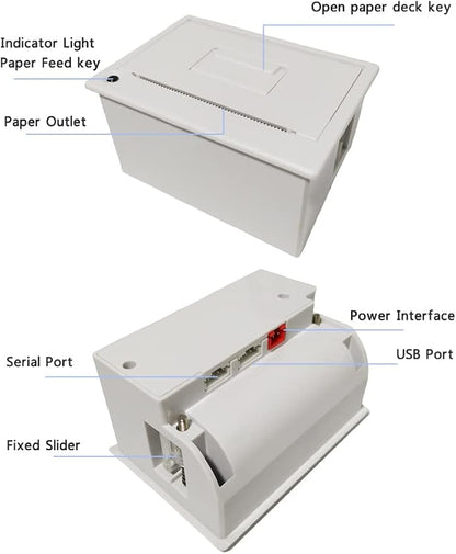 PRIMUZ Micro Thermal Printer Ticket Serial Port Printer Module Can Be Docked