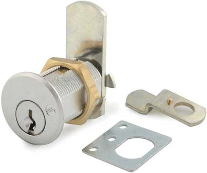 Olympus Lock DCN1 Rekeyable Cam Lock | 1" Cylinder KD Keyed Different | US26D