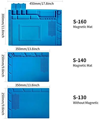 Kaisi S-160 Soldering Mat Insulation Silicone Magnetic Repair Work Station Mat