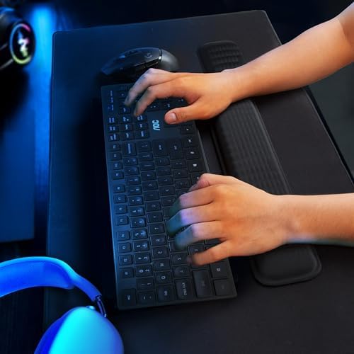 MEKASS Ergonomic Wrist Rest for Keyboard and Mouse, Soft Memory Foam Keyboard