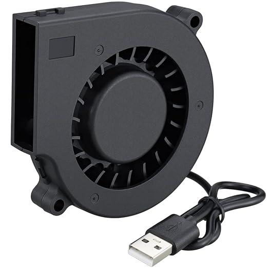 GDSTIME 75mm USB Fan, 75mm x 15mm Blower Fan, 5V DC Brushless Cooling Fan