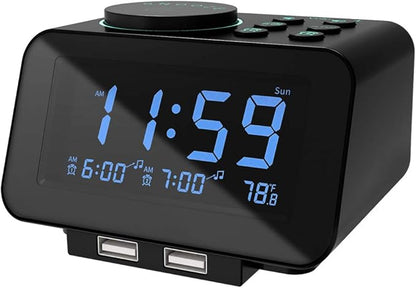 uscce Digital Dual Alarm Clock Radio