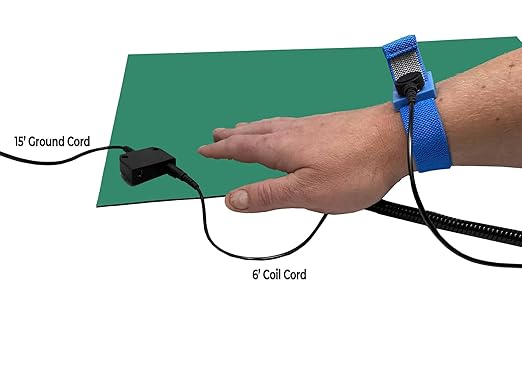 RubberStat Dual Layer ESD Compliant Workstation Rubber Table Mat Kit, Cell
