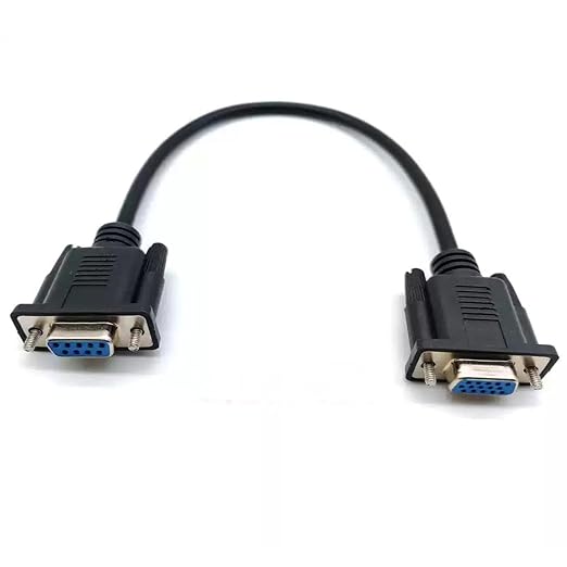DB9 Female to VGA Female 15Pin Three-Row Signal Transmission Cable, VGA to DB9