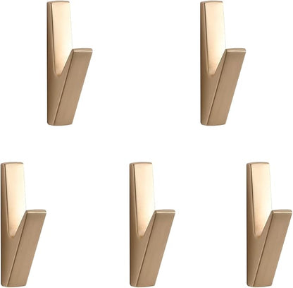 5 Pack Coat Hook, Wall Hooks, Coat Hooks Wall Mount, Metal Wall Hooks Holder