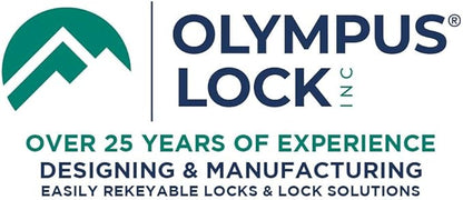 Olympus Lock DCN1 Rekeyable Cam Lock | 1" Cylinder KD Keyed Different | US26D