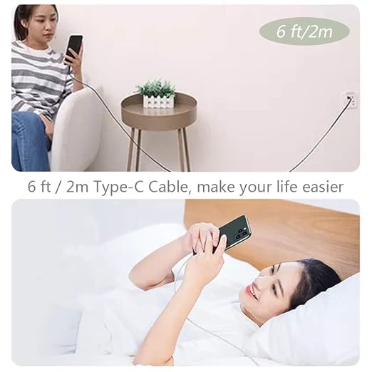 6ft USB-C to USB-A Fast Charger Cable
